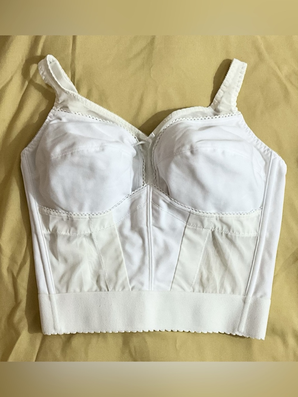 Dominique White Longline Bra - Size 34D [Style 8346]